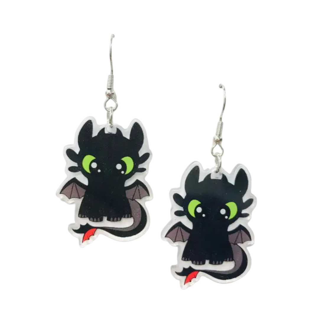 Toothless Dragon Acrylic Earrings SimpleNGreat Clothing/Accessories