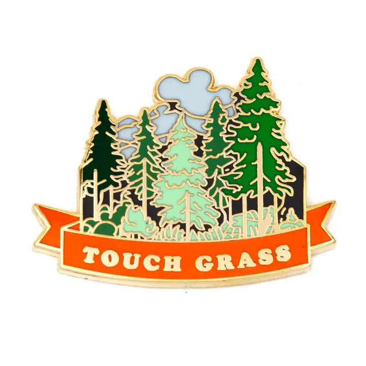 Touch Grass Enamel Pin These Are Things Clothing/Accessories