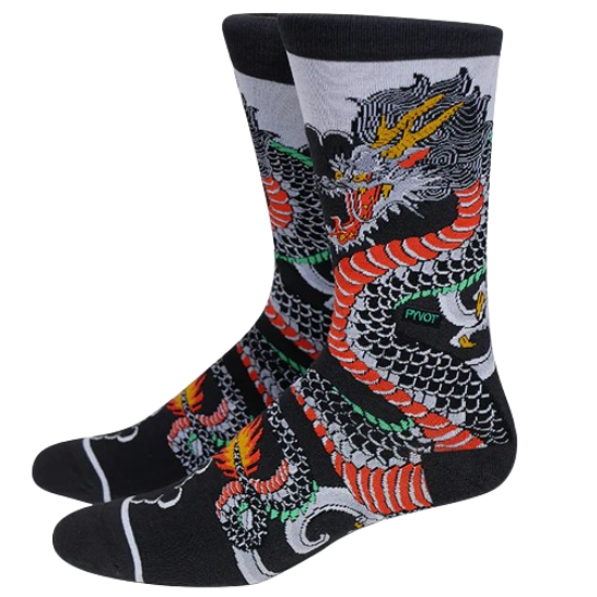 Way of the Dragon Crew Socks Pyvot Clothing/Accessories