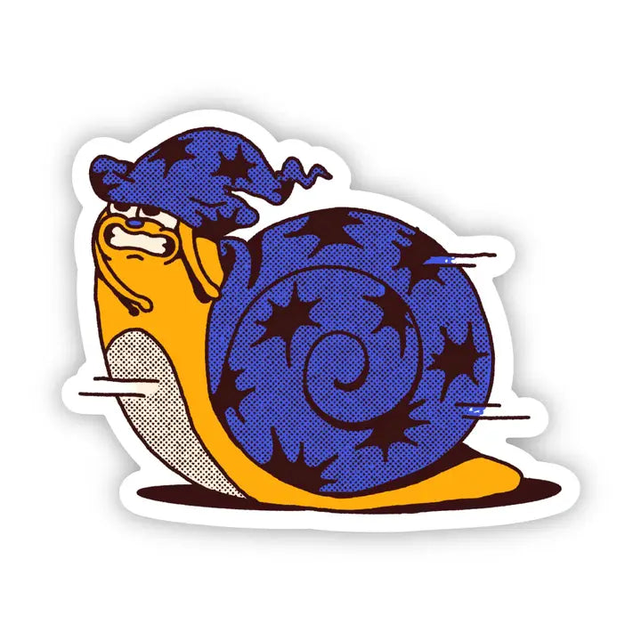 Wizard Hat Snail Vinyl Sticker Big Moods Paper Products