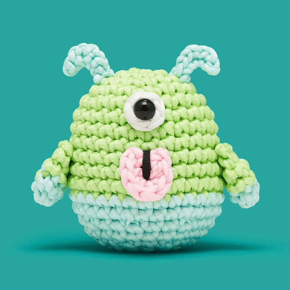 Zorp the Martian - Glow in the Dark Crochet Kit The Woobles Projects/Kits