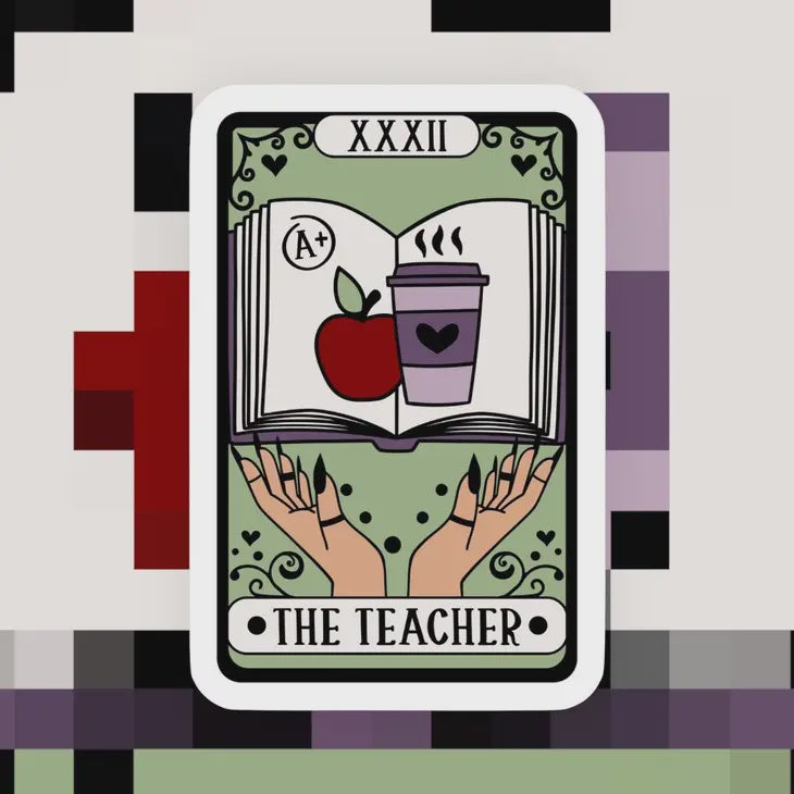 The Teacher Tarot Card Vinyl Sticker