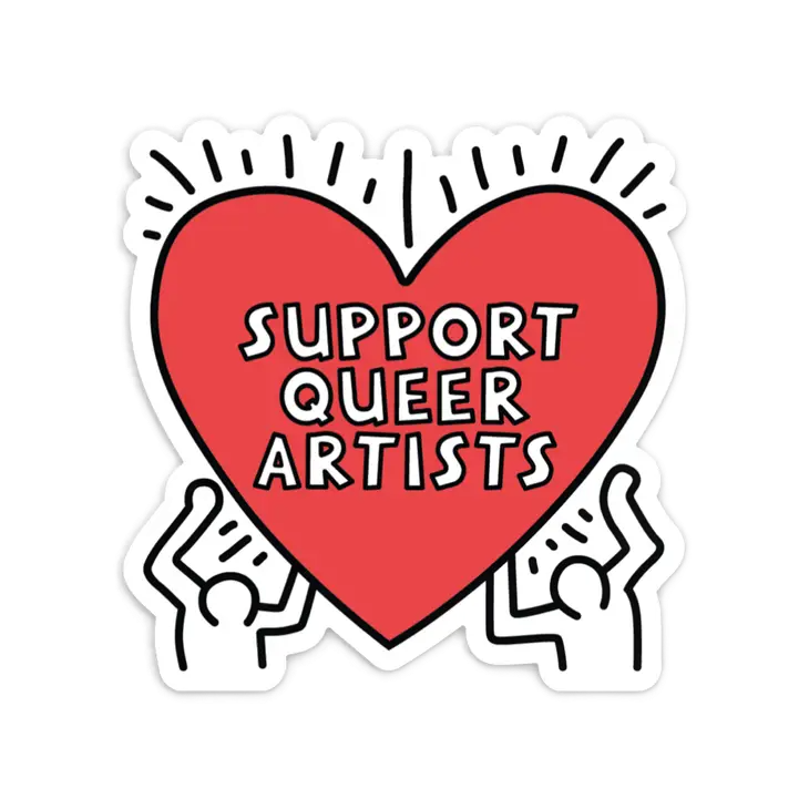 Support Queer Artists Keith Haring Vinyl Sticker