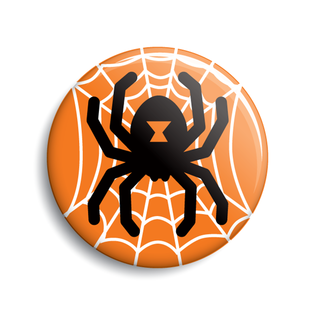 Spider Halloween Button Pin