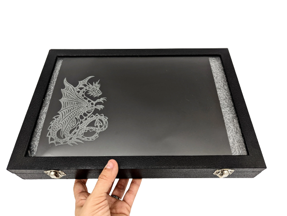 Dragon&#39;s Hoard Glass Top Dice Display Case