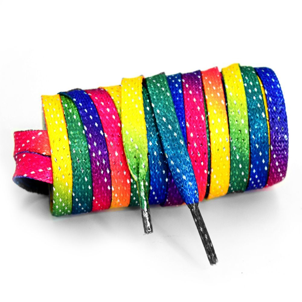Rainbow Glitter Shoelaces