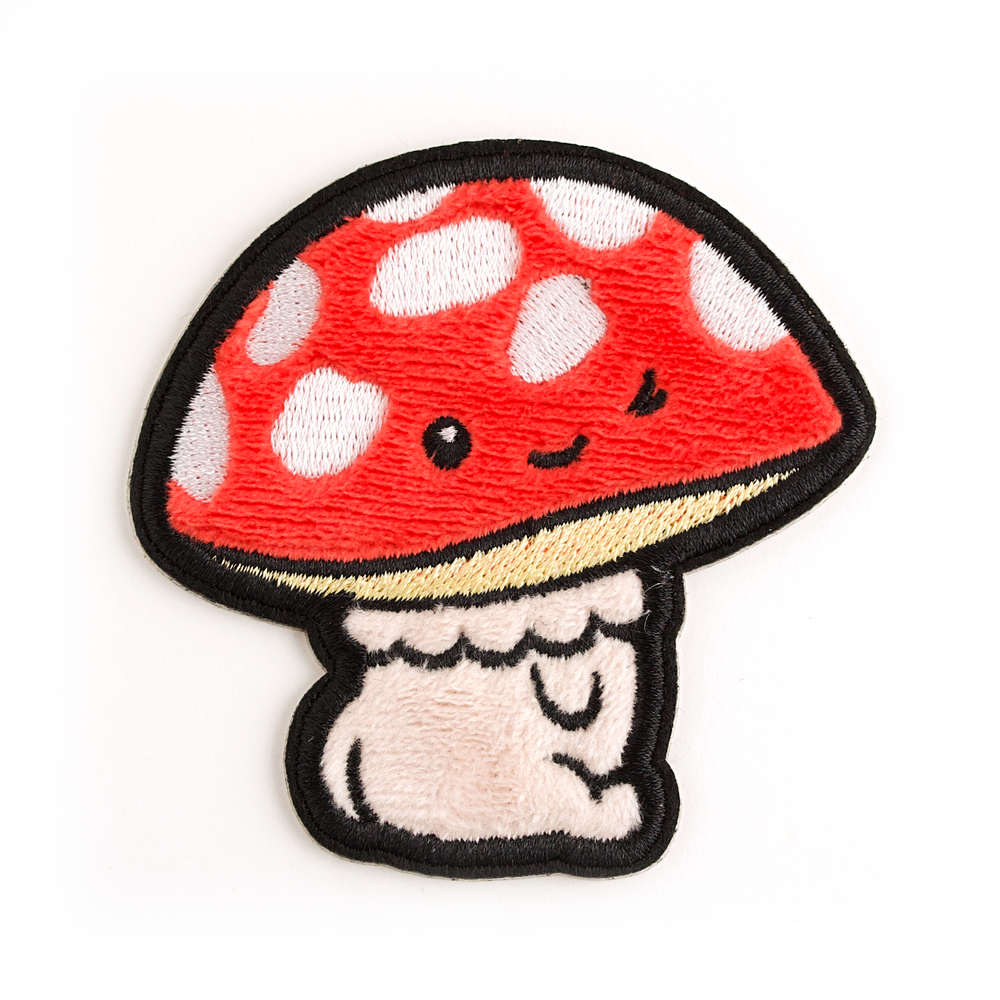 Red Mushroom Embroidered Patch