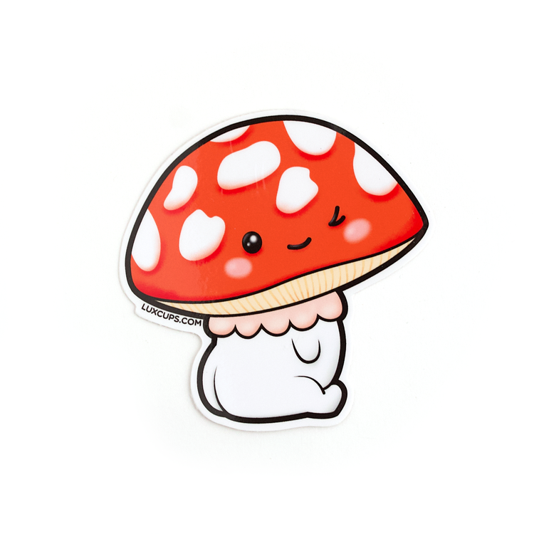 Red Mushroom Vinyl Sticker