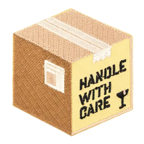 Handle With Care Embroidered Patch