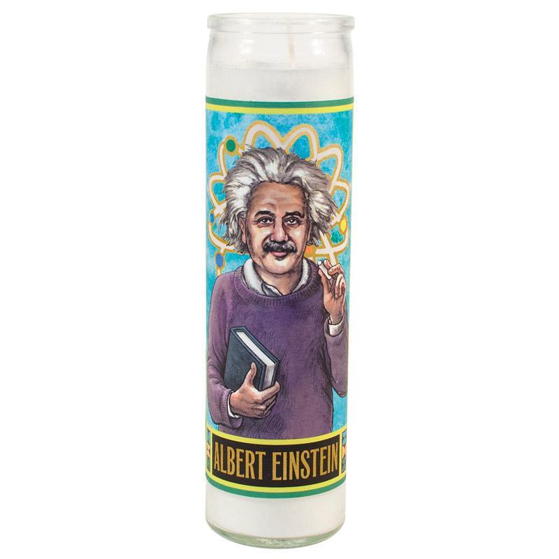 Albert Einstein Secular Saint Candle Unemployed Philosophers Guild Home Decor/Kitchenware