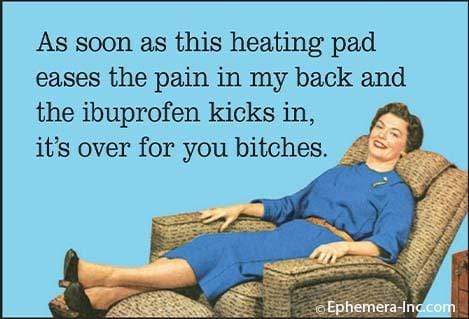 As soon as this heating pad... magnet Ephemera Home Decor/Kitchenware