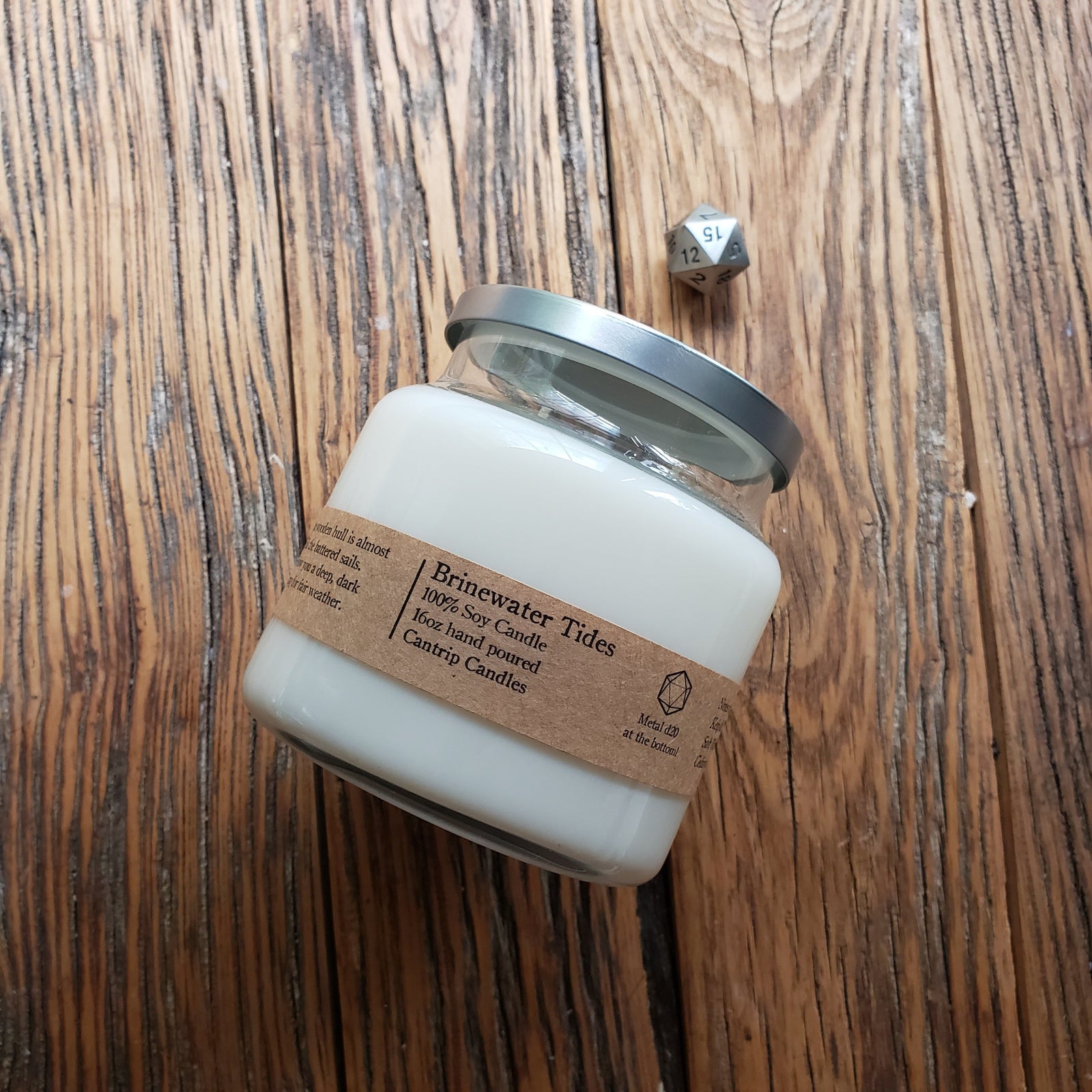 Brinewater Tides d20 Candle Cantrip Candles Home Decor/Kitchenware