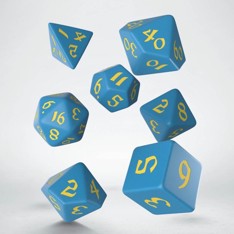 Classic Runic dice set-blue &amp; yellow Q-Workshop Puzzles/Playthings