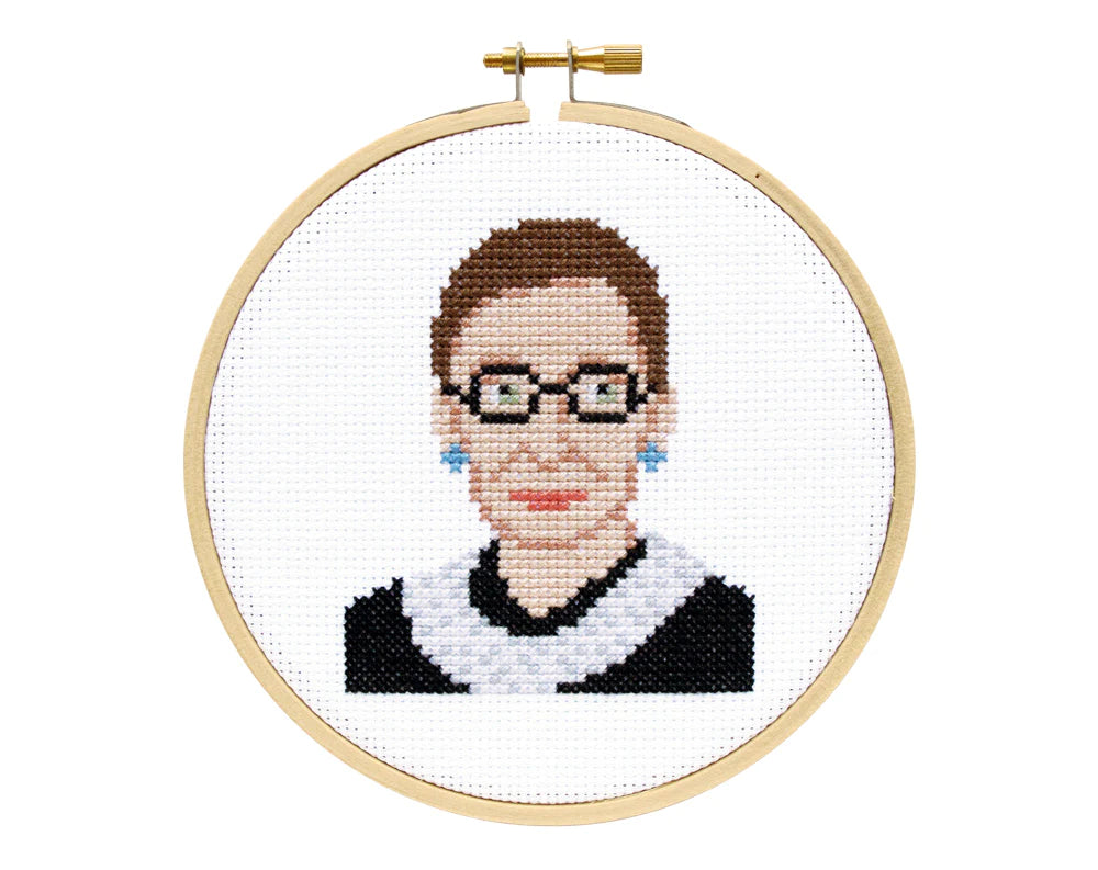 Cross Stitch Kit: Ruth Bader Ginsburg The Stranded Stitch Projects/Kits