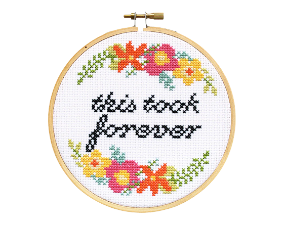 Cross Stitch Kit: This Took Forever The Stranded Stitch Projects/Kits