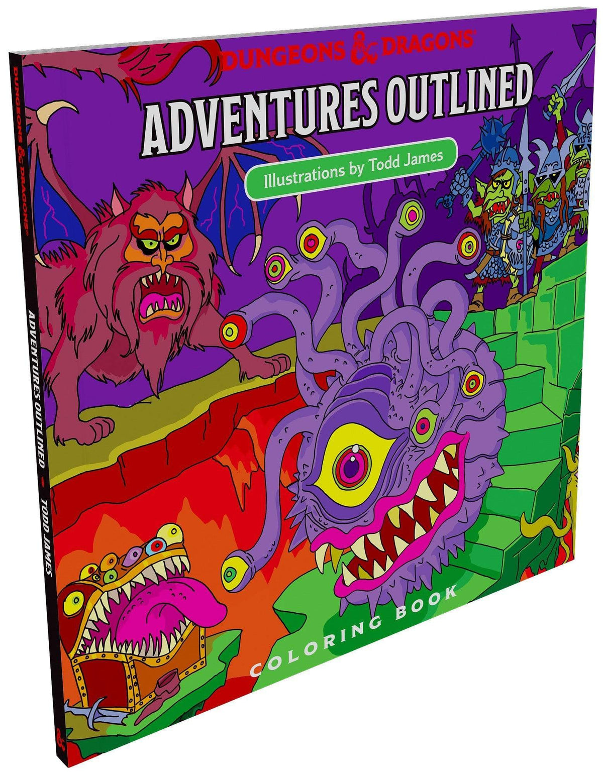 D&amp;D: Adventures Outlined Coloring Book Wizards of the Coast Books
