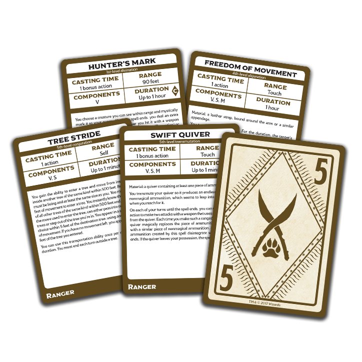 D&amp;D Spellbook Cards: Ranger deck Wizards of the Coast Board Games