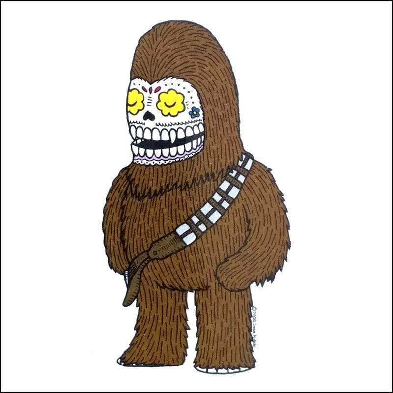 Day of the Dead Sticker: Chewbacca Fresh Prints Of Ct Paper Products