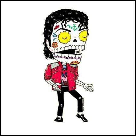 Day of the Dead Sticker: Michael Jackson Fresh Prints Of Ct Paper Products