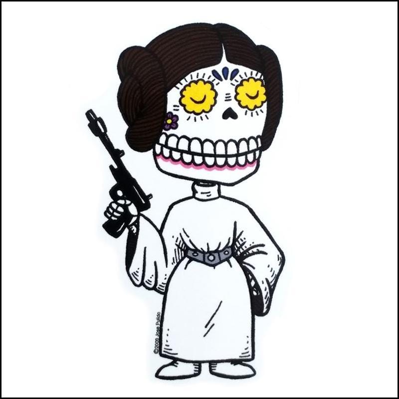 Day of the Dead Sticker: Princess Leia Fresh Prints Of Ct Paper Products