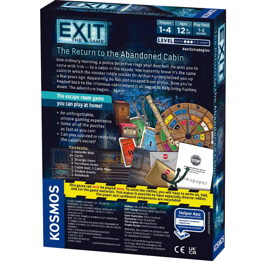 Exit: The Return to the Abandoned Cabin Thames & Kosmos Board Games