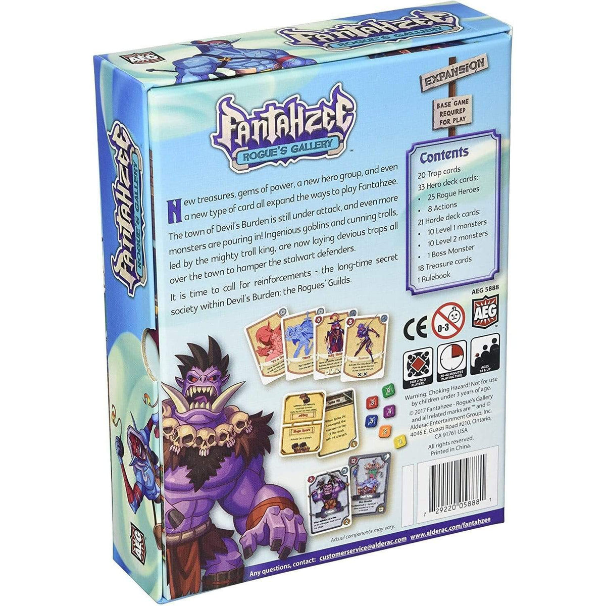 Fantahzee: Rogue&#39;s Gallery Expansion ACD Distribution Board Games