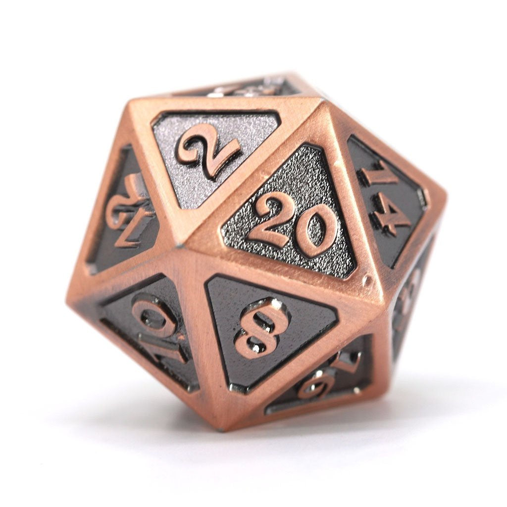 Metal Dire d20: Mythica Battleworn Copper Die Hard Dice Dice