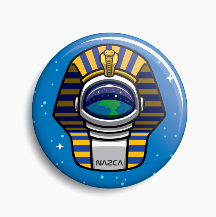 Pharaoh Astronaut Button Pin