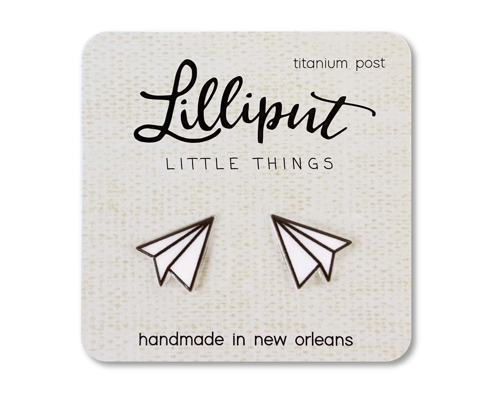 Paper Airplane Earrings Lilliput Little Things Clothing/Accessories