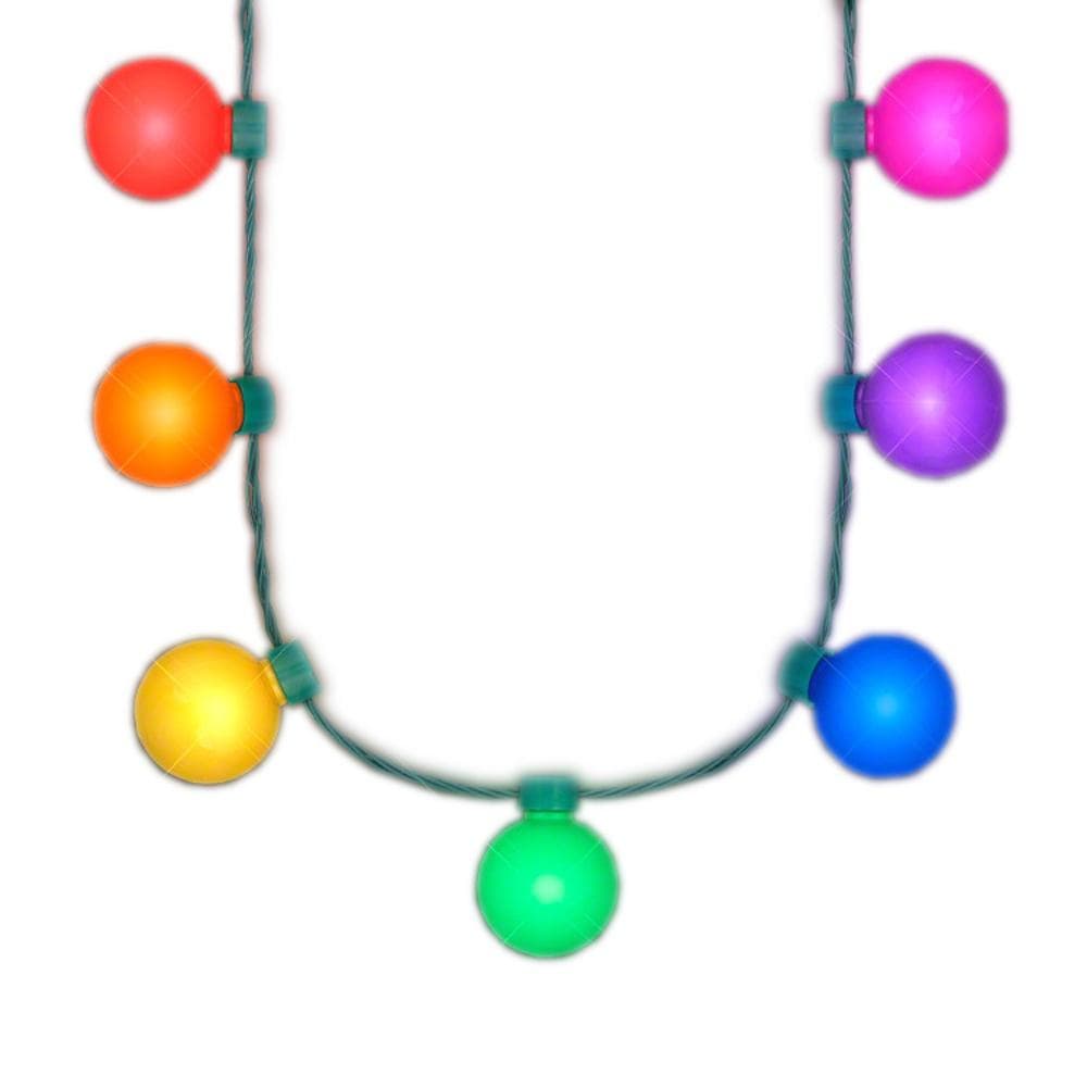 Rainbow Jumbo Flashing Light-Up Necklace DM Merchandising Clothing/Accessories