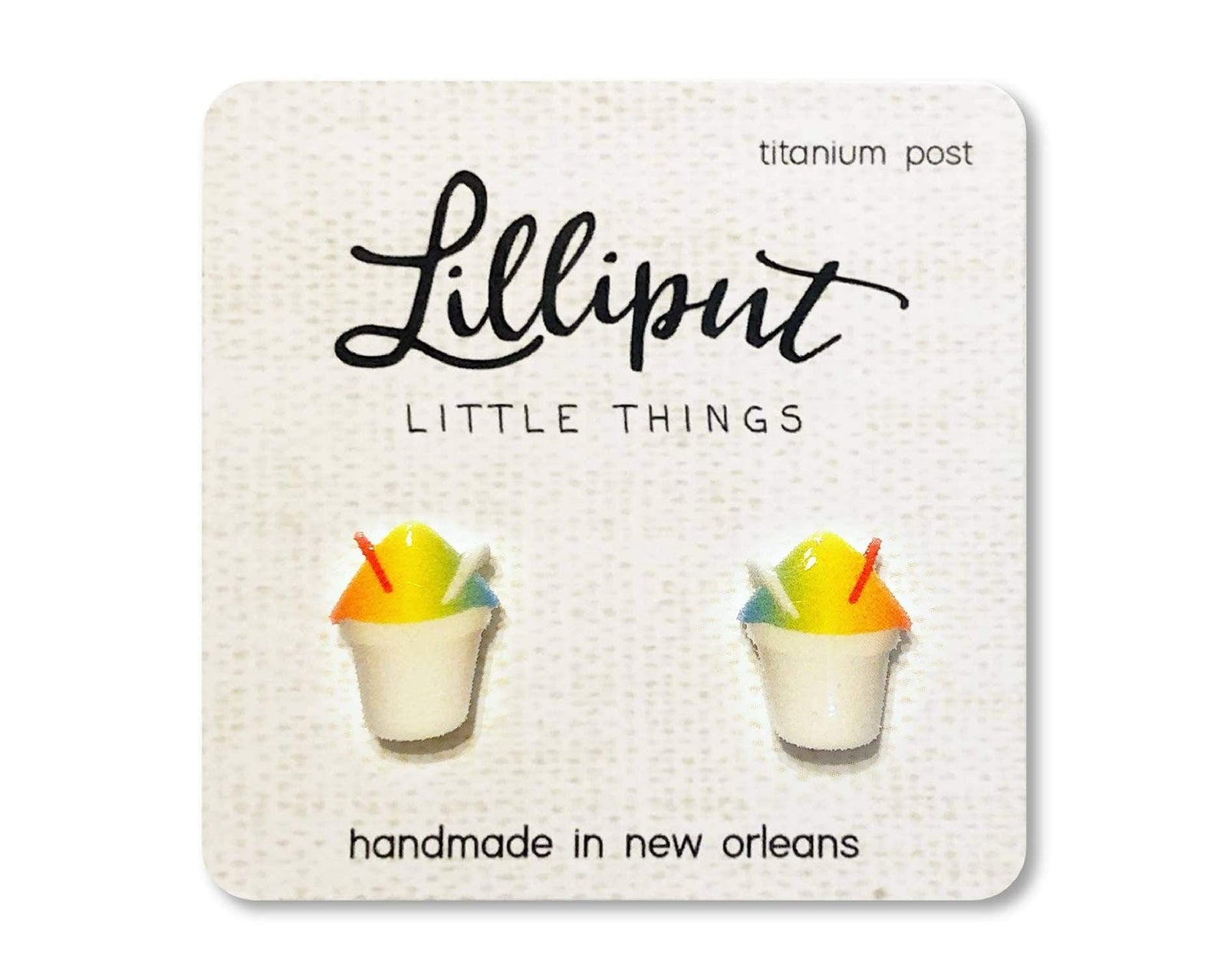 Rainbow Snoball Earrings Lilliput Little Things Clothing/Accessories