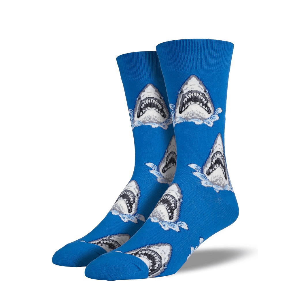 Shark socks - blue - mens Sock Smith Clothing/Accessories