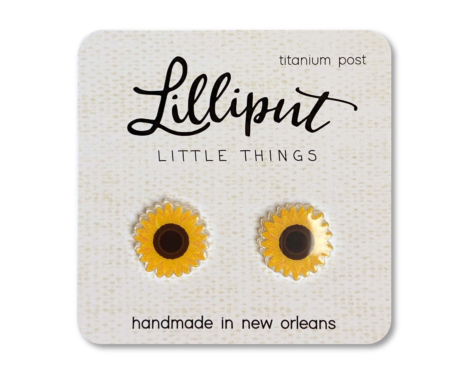 Sunflower Earrings Lilliput Little Things Clothing/Accessories
