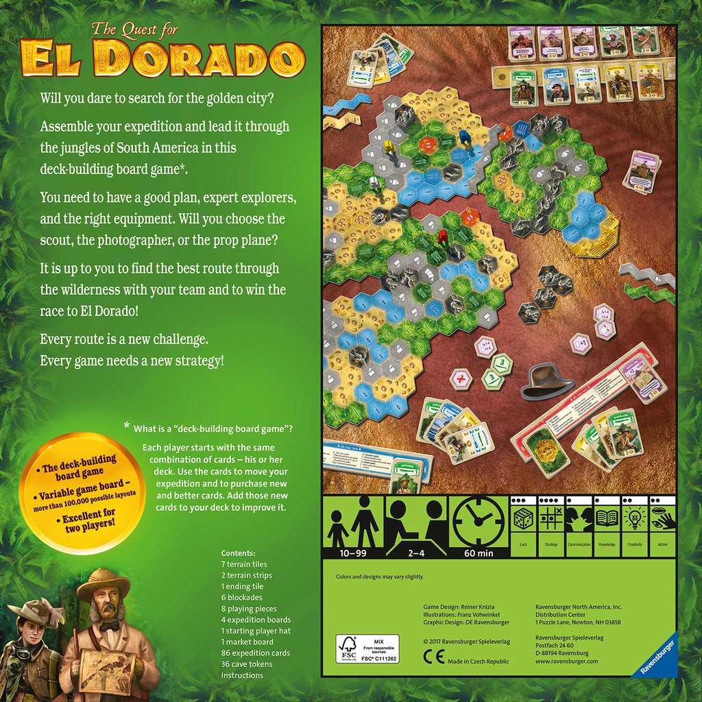 The Quest For El Dorado ACD Distribution Board Games