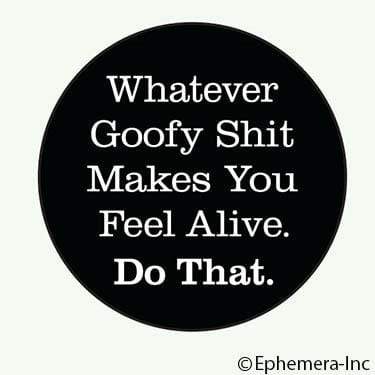 Whatever goofy shit makes you feel alive. Do that. magnet Ephemera Home Decor/Kitchenware